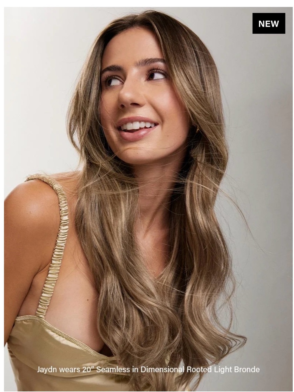 20" Seamless Dimensional Rooted Light Bronde Women’s Hairpiece